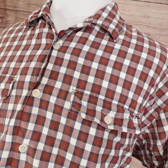 ABERCROMBIE & FITCH BIG SHIRT SHORT SLEEVE PLAID BUTTON DOWN SHIRT MENS XL - Picture 2 of 6